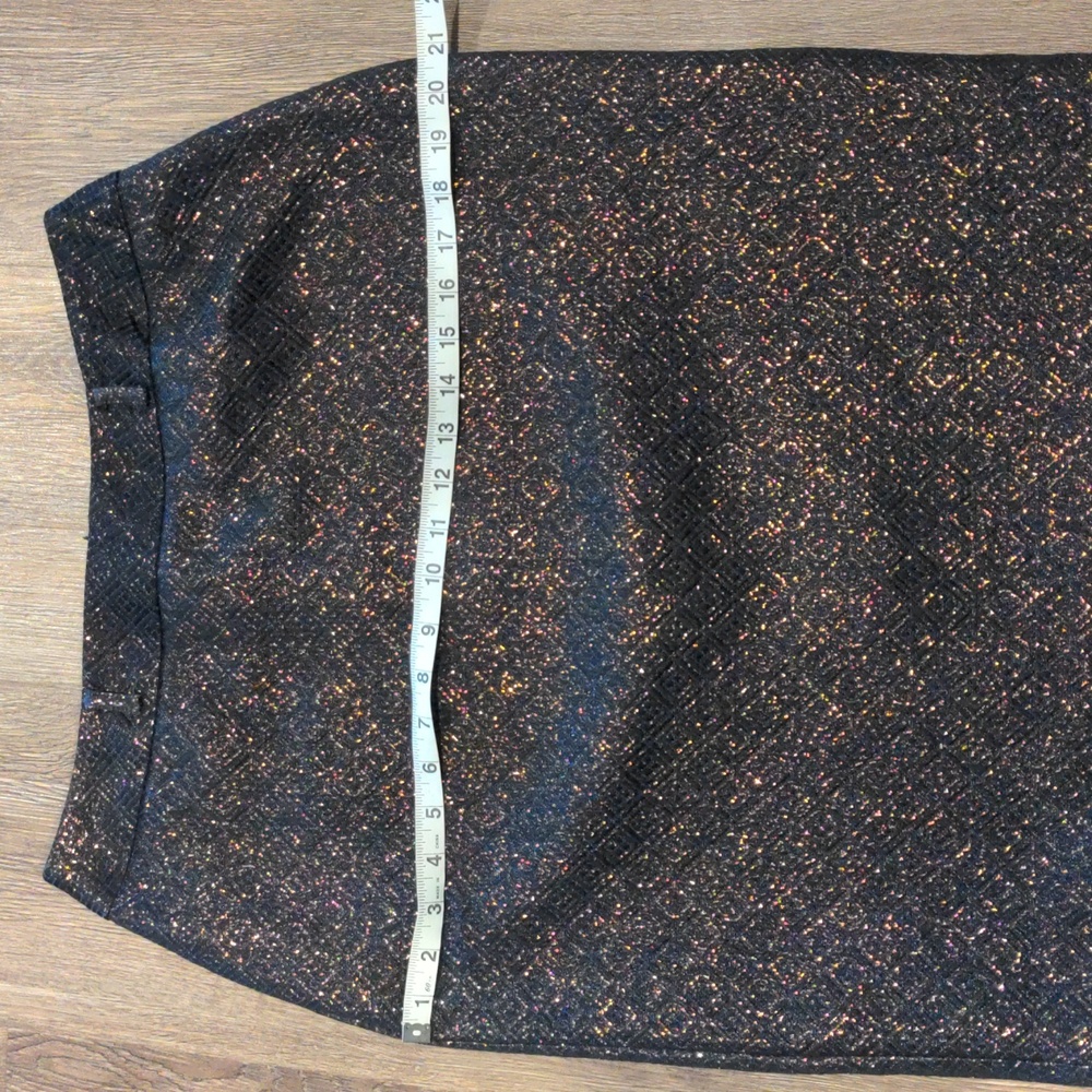 Worthington Women's Knee Length Pencil Shimmer Black Skirt - Size 10 - Picture 7 of 9